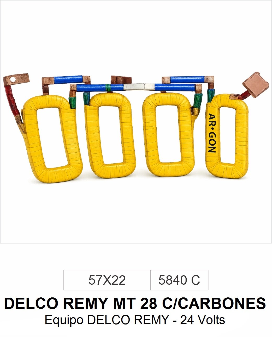 DELCO REMY MT 28 CON ESCOBILLA